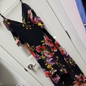 Floral Black Hi Low Lulus Maxi Dress